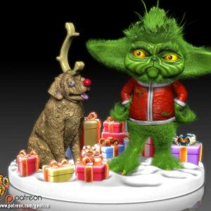 Peaceful Christmas Grinchgu from Hex3D  MINISTL