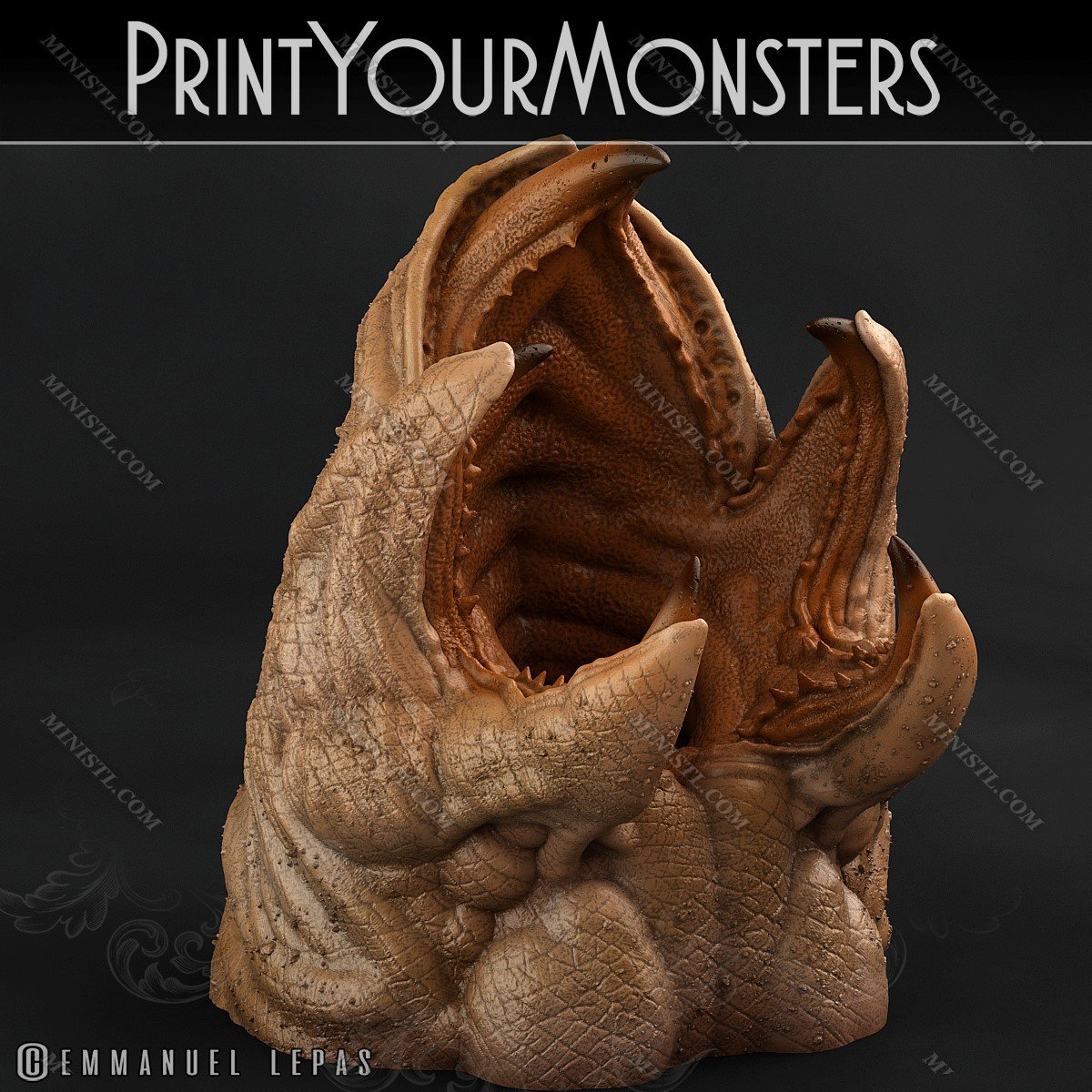 PrintYourMonsters April 2022 (Subterranean Terrors) Print Your Monsters  MINISTL 3
