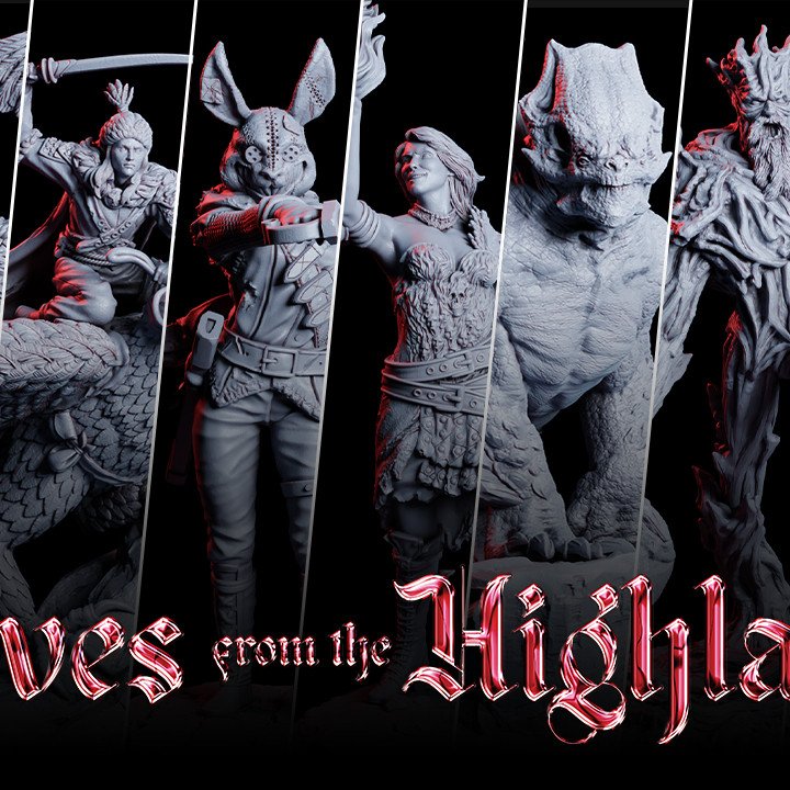 Flesh of Gods - Miniatures April 2022 (The Elves From The Highlands) Flesh of Gods  MINISTL 25