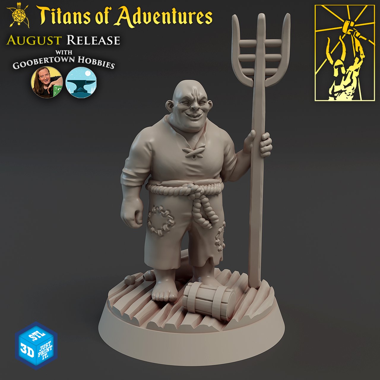 Titan-Forge Miniatures August 2020 Gobertown Townfolks Titan Forge Miniatures  MINISTL 3