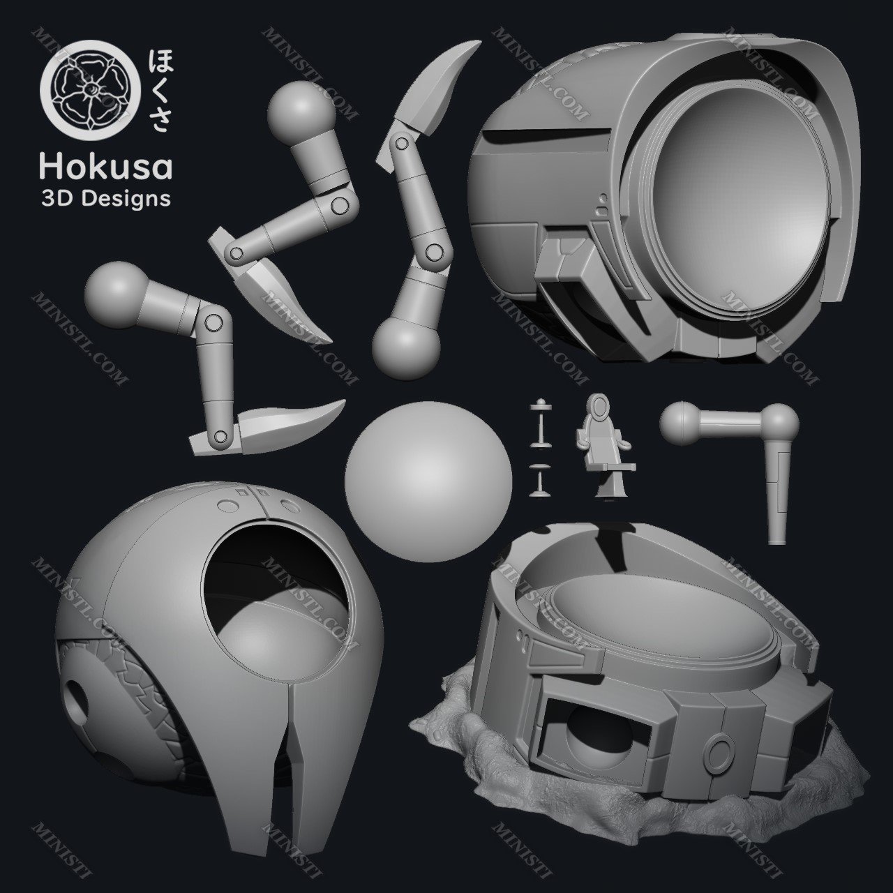 Hokusa 3D Designs August 2022 Hokusa  MINISTL 3