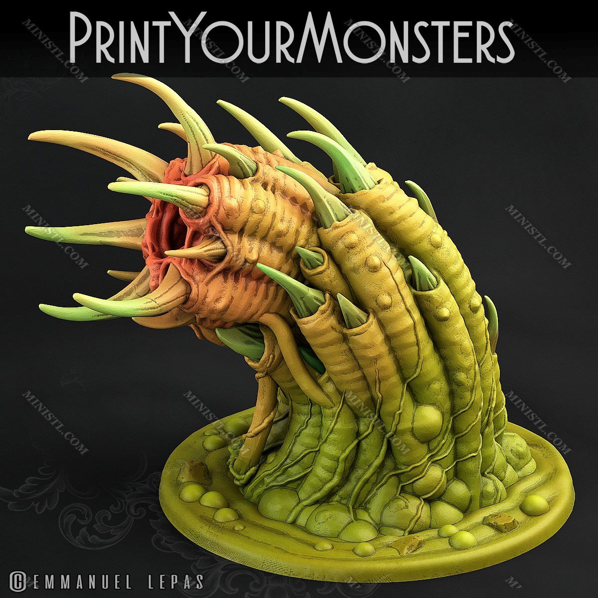 PrintYourMonsters August 2022 (Total Worms 2) Print Your Monsters  MINISTL