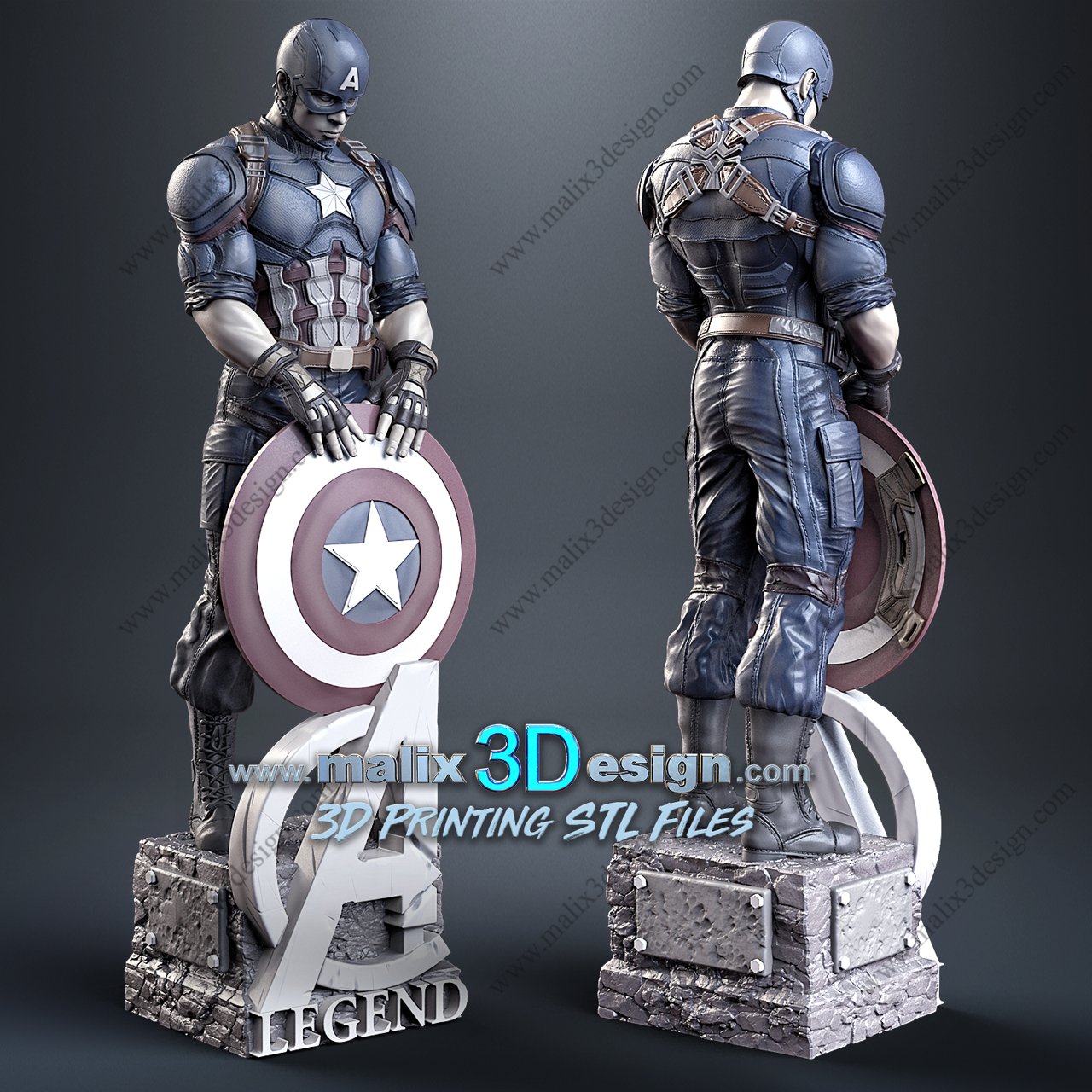 Fan Art Models Captain America from Marvel Comics  MINISTL 4