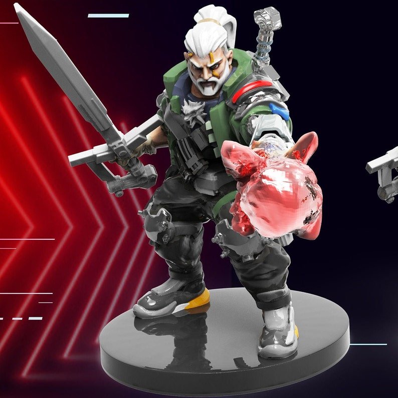 Fan Art Models Cyberpunk Geralt from The Witcher  MINISTL 4