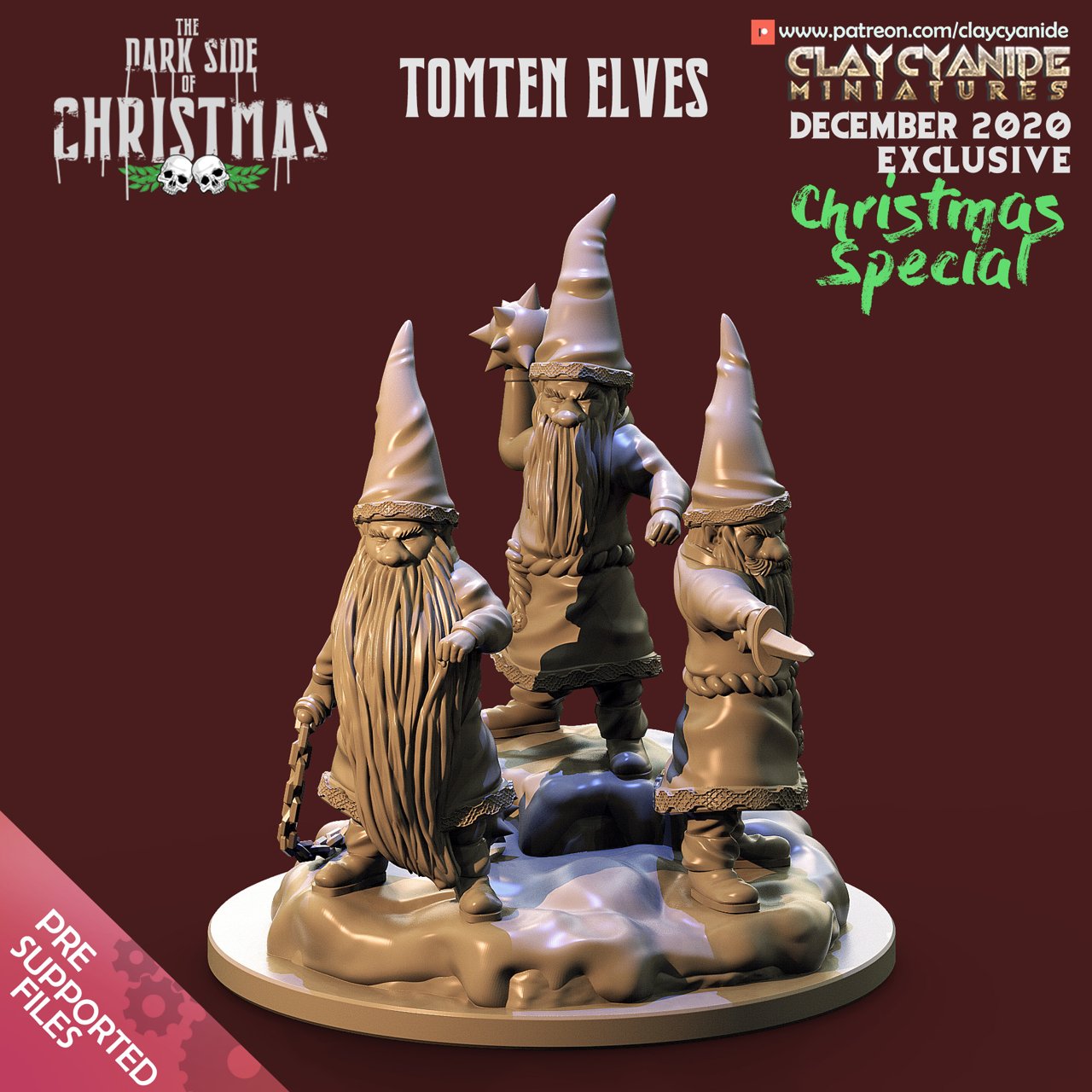 Clay Cyanide Miniatures December 2020 (The Dark Side of Christmas) Clay Cyanide  MINISTL