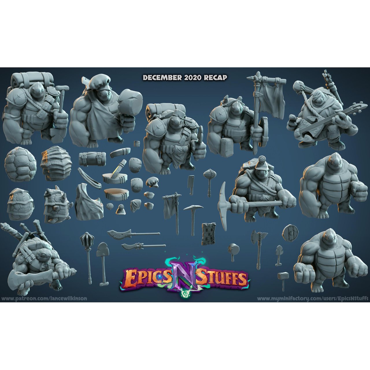 Epics 'N' Stuffs Miniatures December 2020 Epic N Stuffs Miniatures  MINISTL