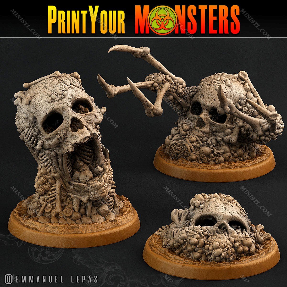 PrintYourMonsters December 2022 (Land of the Bones) Print Your Monsters  MINISTL