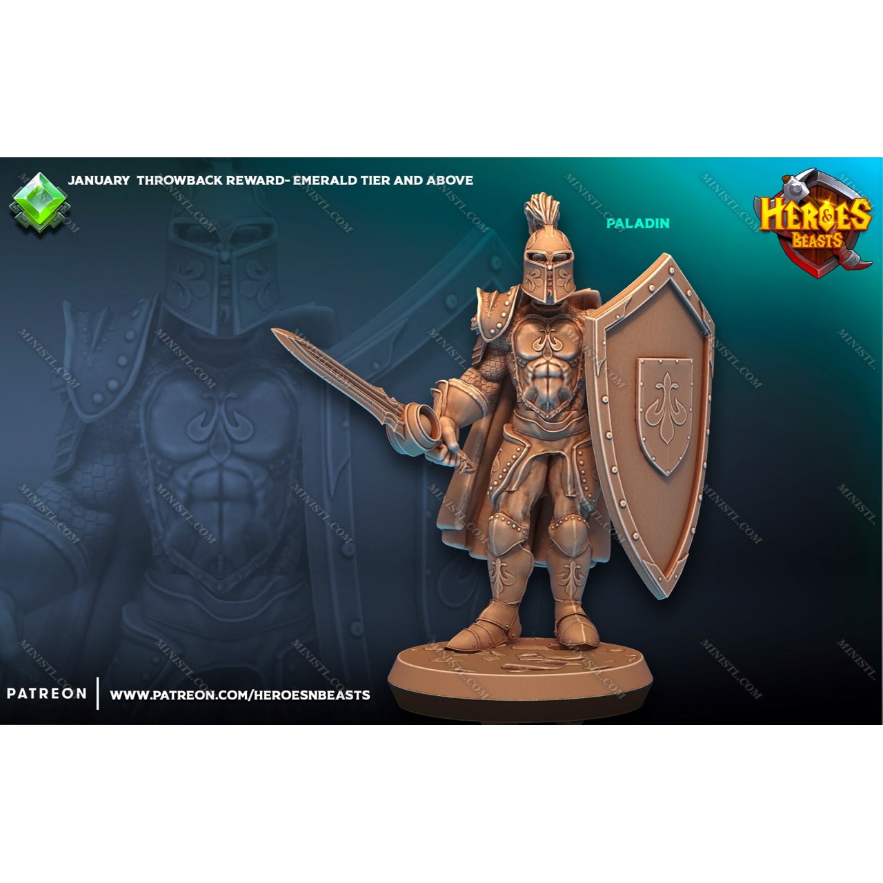 Heroes and Beasts Miniatures January 2022 Heroes and Beast  MINISTL 3