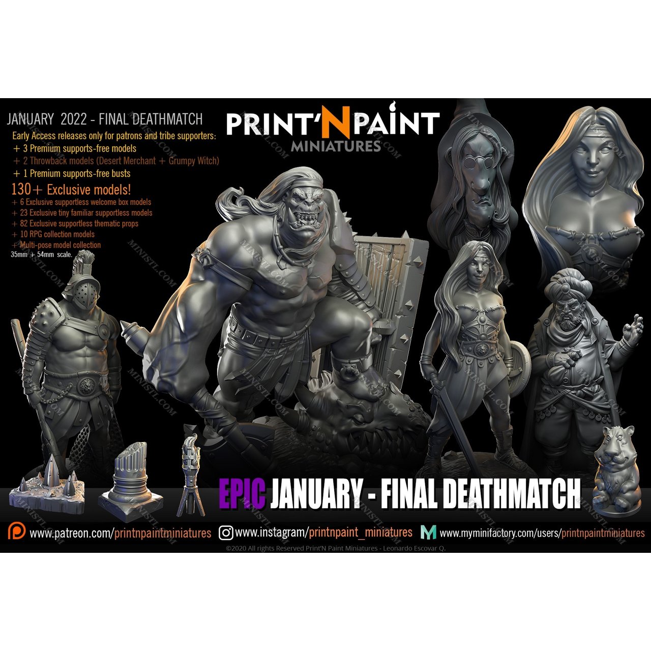 Print'N Paint January 2022 Print’N Paint Miniatures  MINISTL