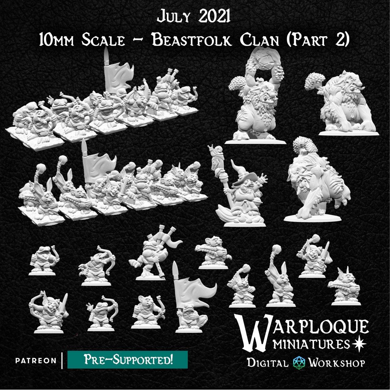 Warploque Miniatures July 2021 (Beastfolk Part 2) Warloque Miniature  MINISTL