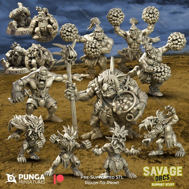 Punga Miniatures July 2022 (Savage Orcs Support Stuff) Punga Miniatures  MINISTL