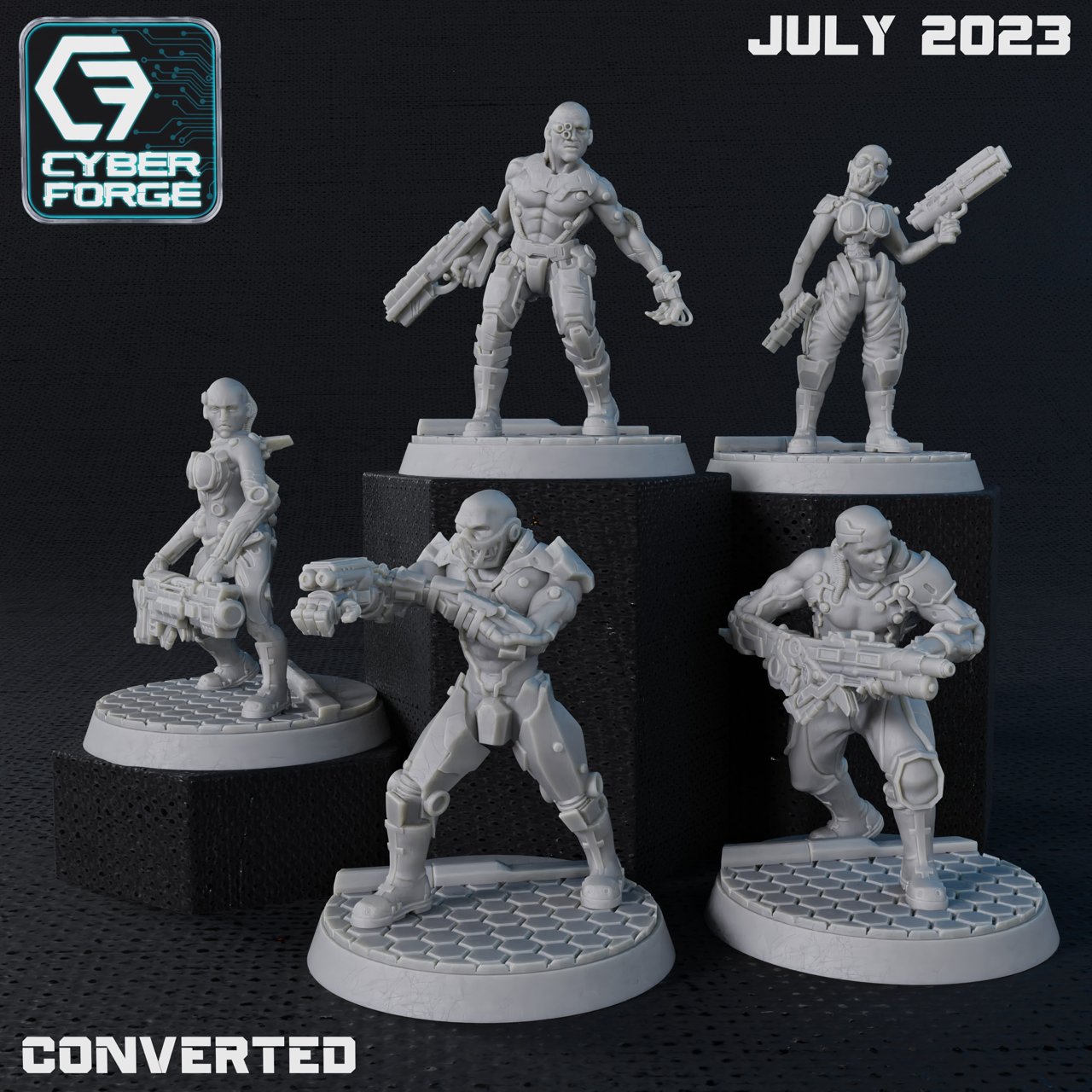 Cyber-Forge Miniatures July 2023 (Five Parsecs) Cyber Forge  MINISTL 34