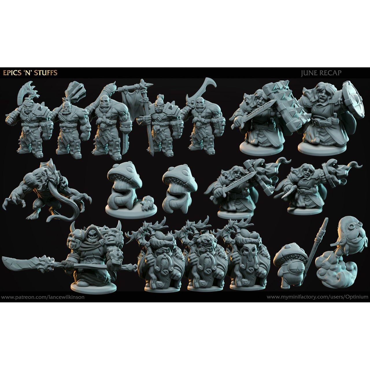 Epics 'N' Stuffs Miniatures June 2020 Epic N Stuffs Miniatures  MINISTL