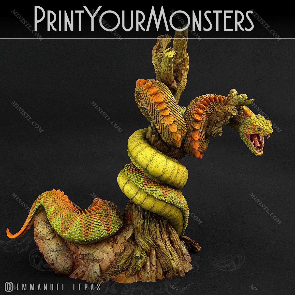 PrintYourMonsters June 2022 (Total Serpents) Print Your Monsters  MINISTL 3