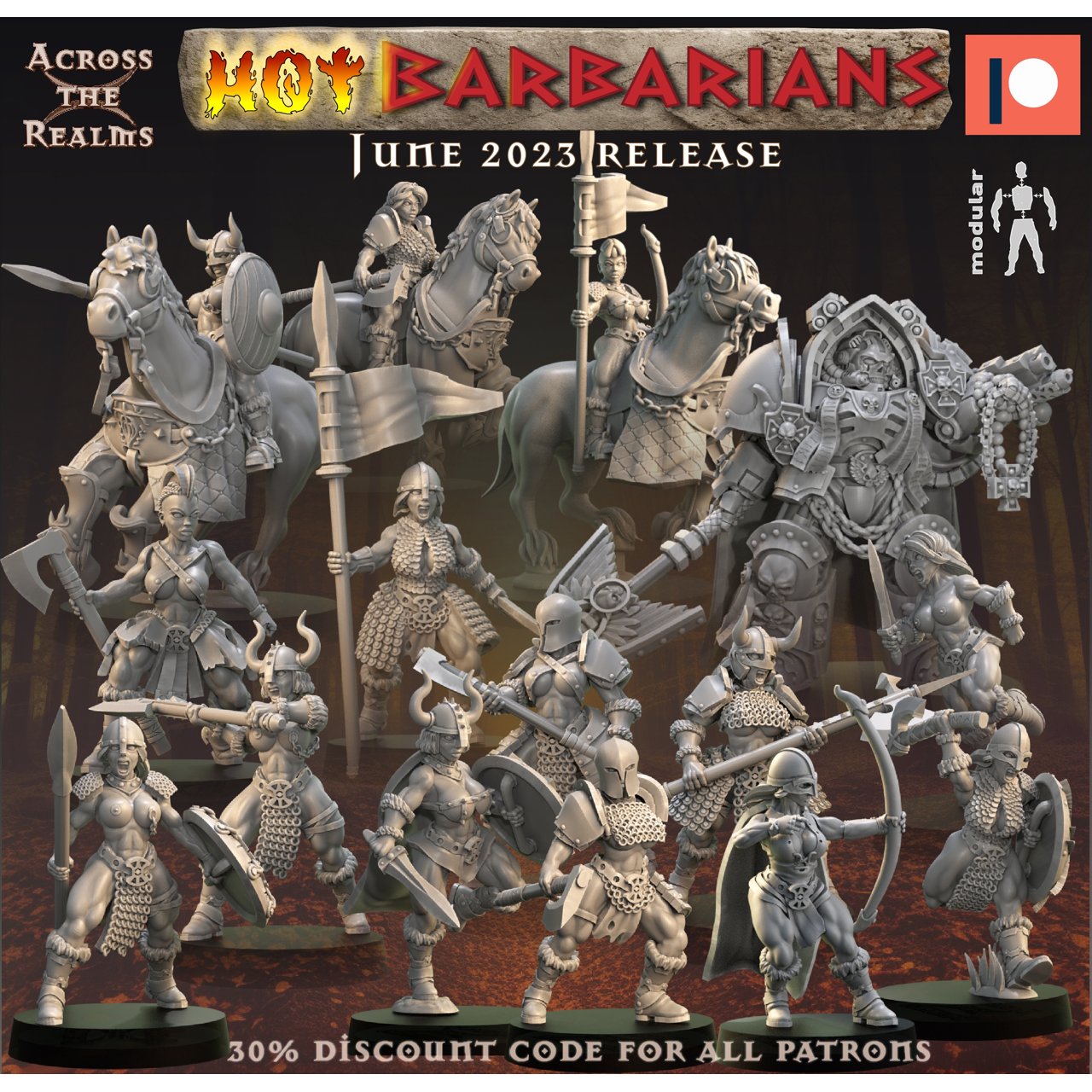 Across The Realms June 2023 (Hot Barbarians) Across the Realms  MINISTL