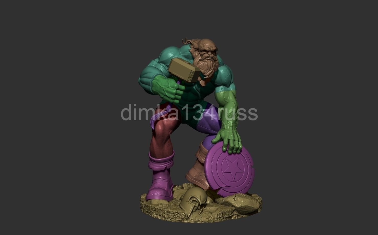 Fan Art Models Maestro Hulk from Marvel comics  MINISTL 3
