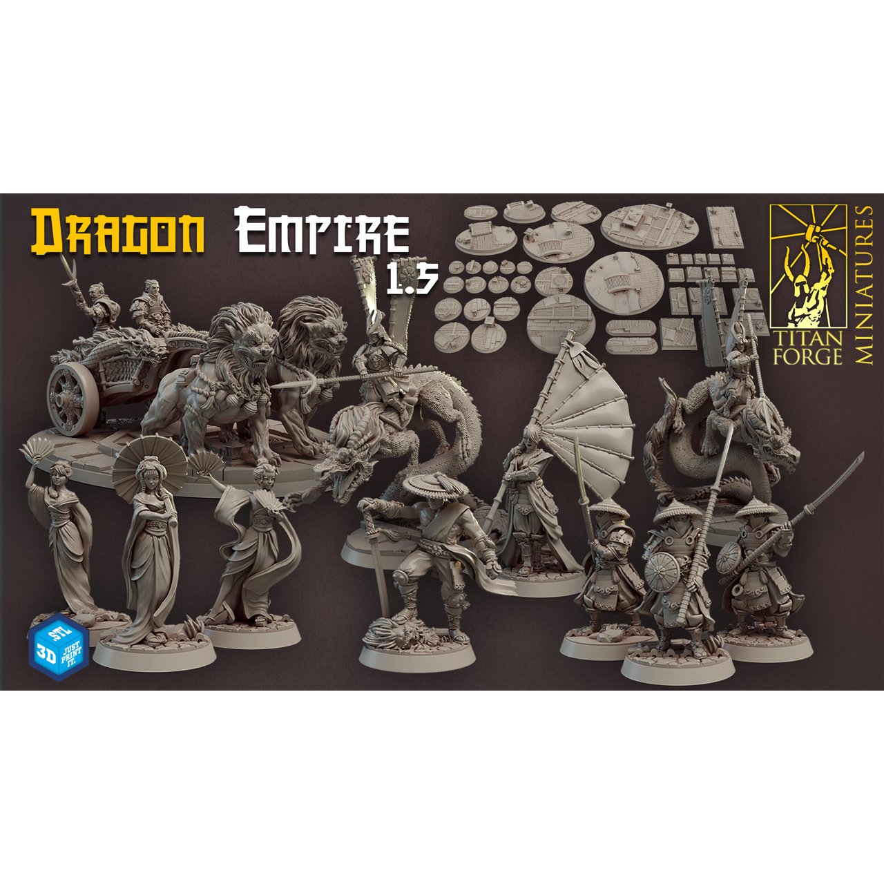 Titan-Forge Miniatures March 2020 Dragon Empire 1.5 Titan Forge  MINISTL