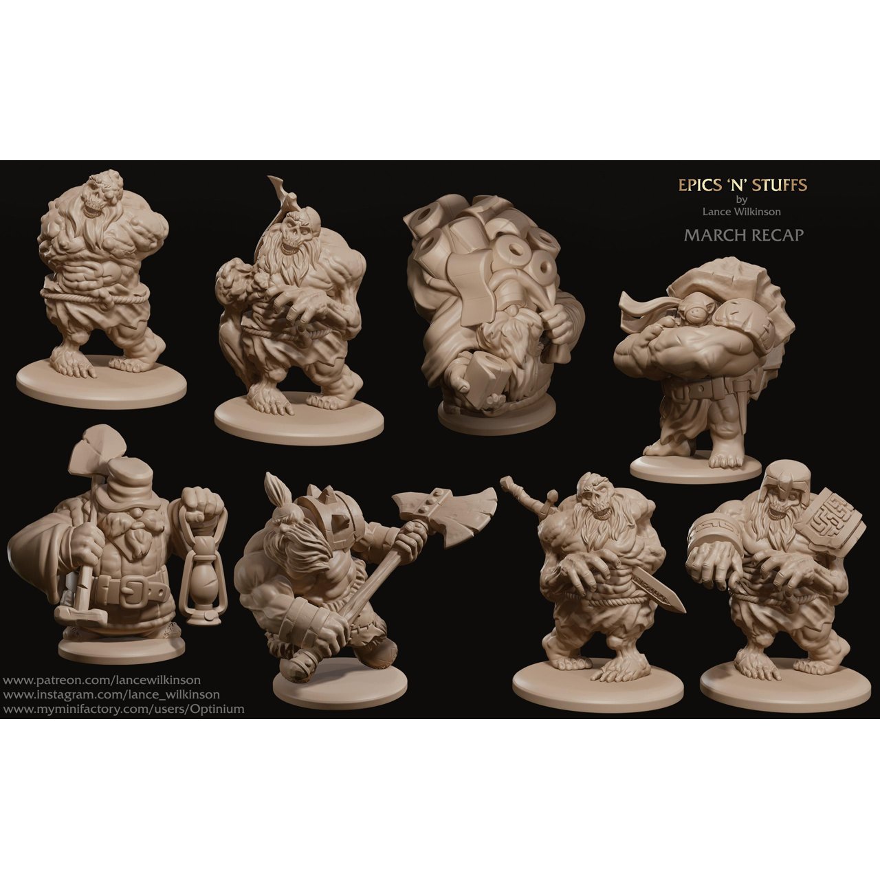 Epics 'N' Stuffs Miniatures March 2020 Epic N Stuffs Miniatures  MINISTL