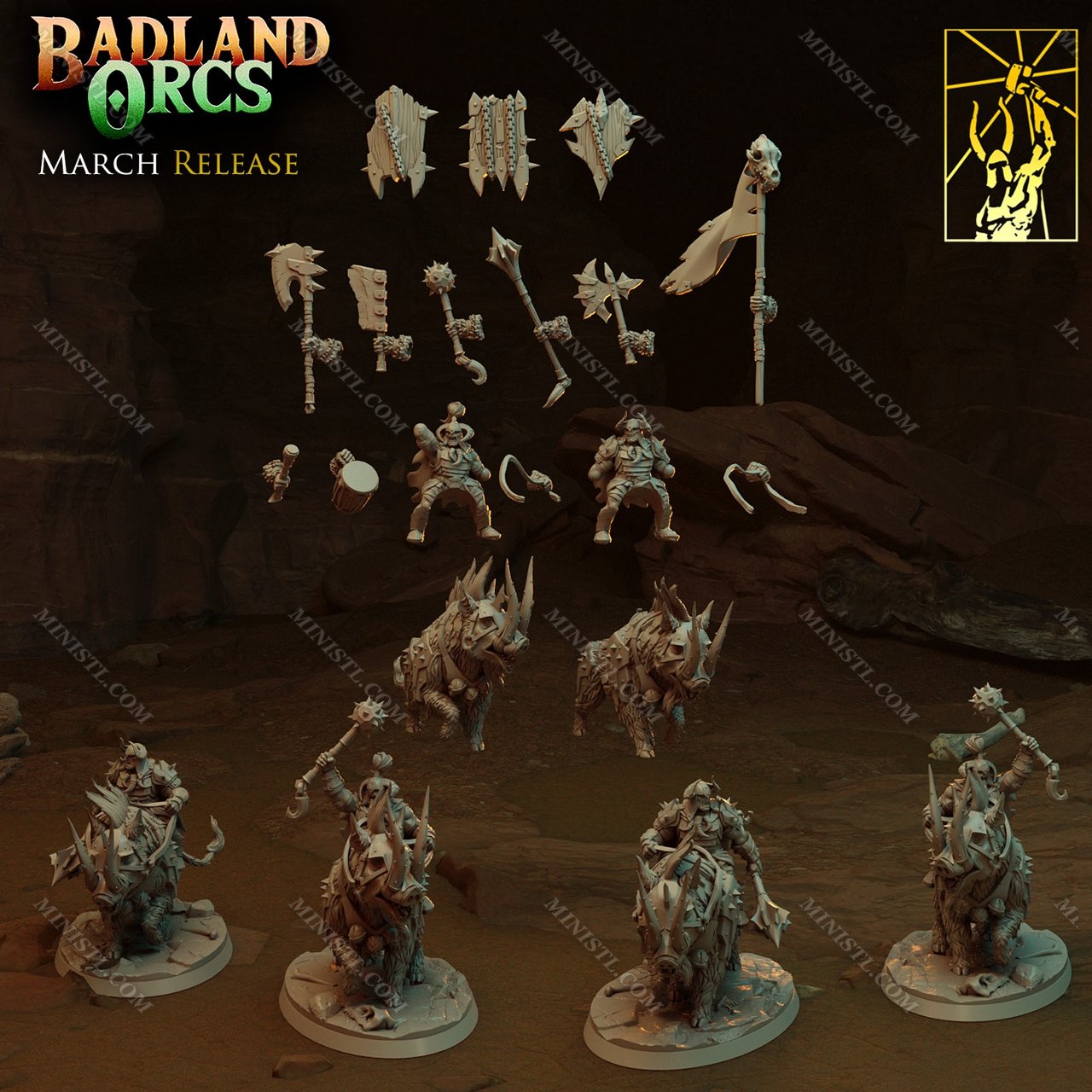Titan-Forge Miniatures March 2022 (Badland Orcs) Titan Forge  MINISTL 3