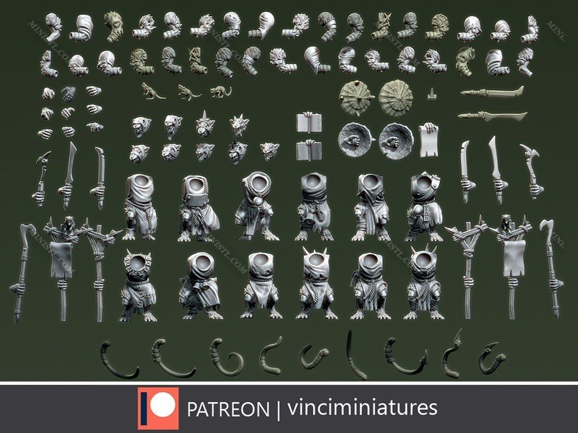 Vinciminiatures March 2022 (Plague Ratmen) Vinci Miniatures  MINISTL 3