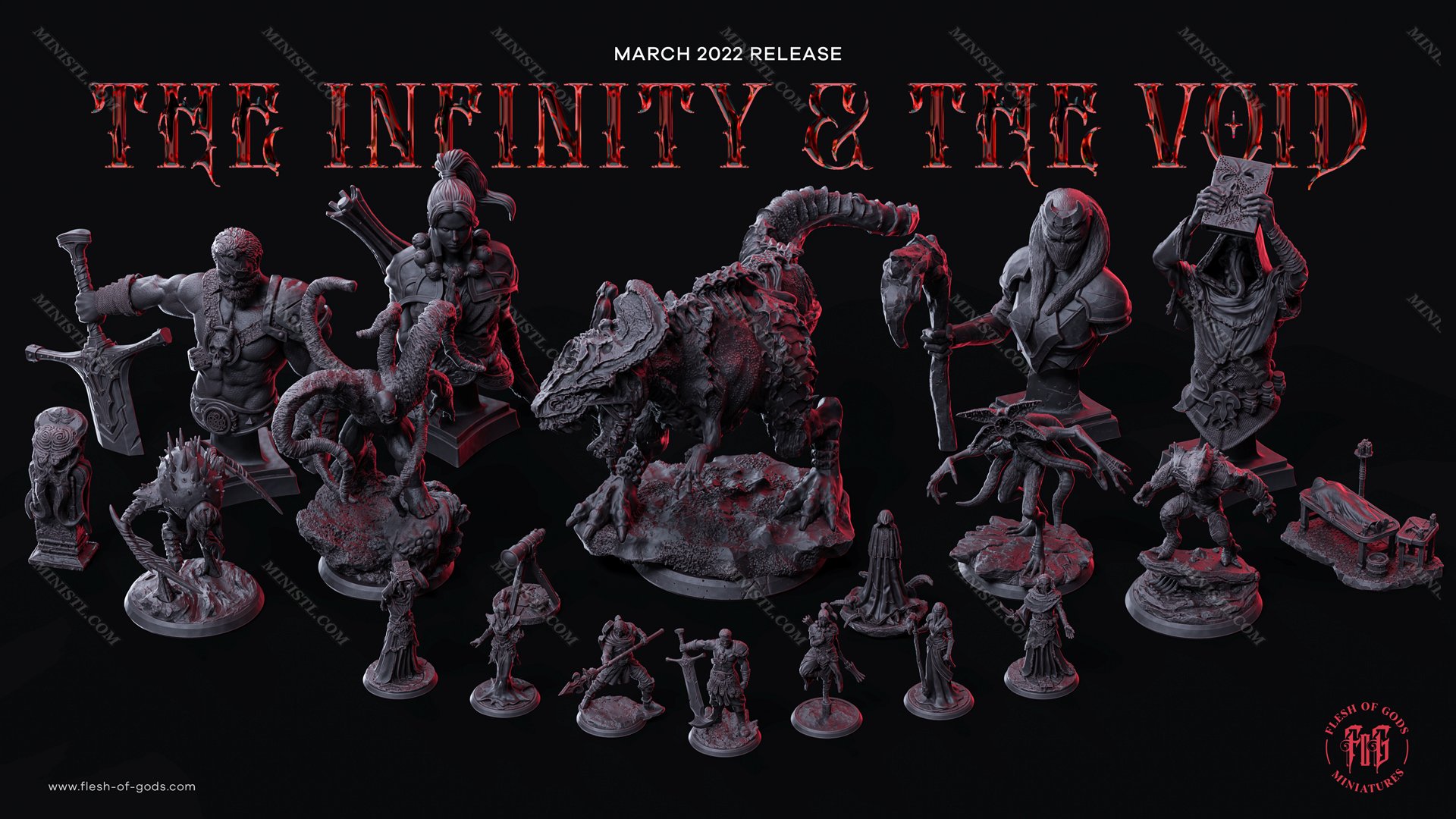Flesh of Gods - Miniatures March 2022 (The Infinity and the Void) Flesh of Gods  MINISTL
