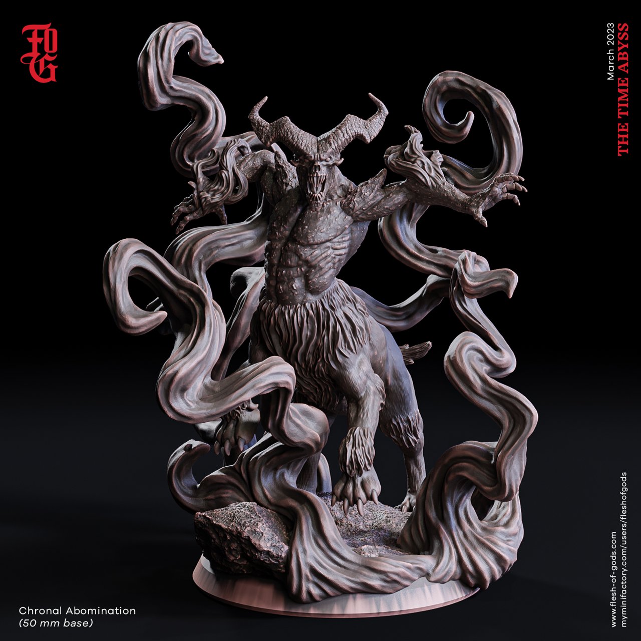 Flesh of Gods - Miniatures March 2023 (The Time Abyss) Flesh of Gods  MINISTL 3