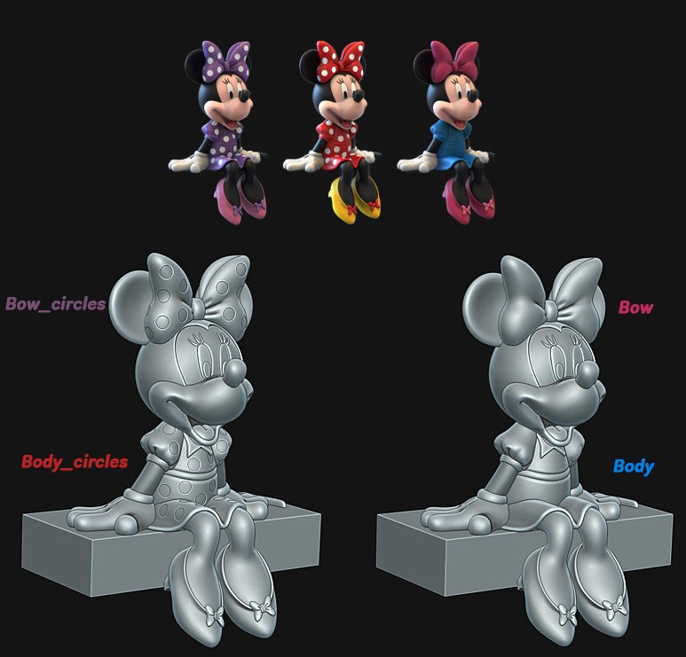 Fan Art Models Mickey and Minnie  MINISTL 3