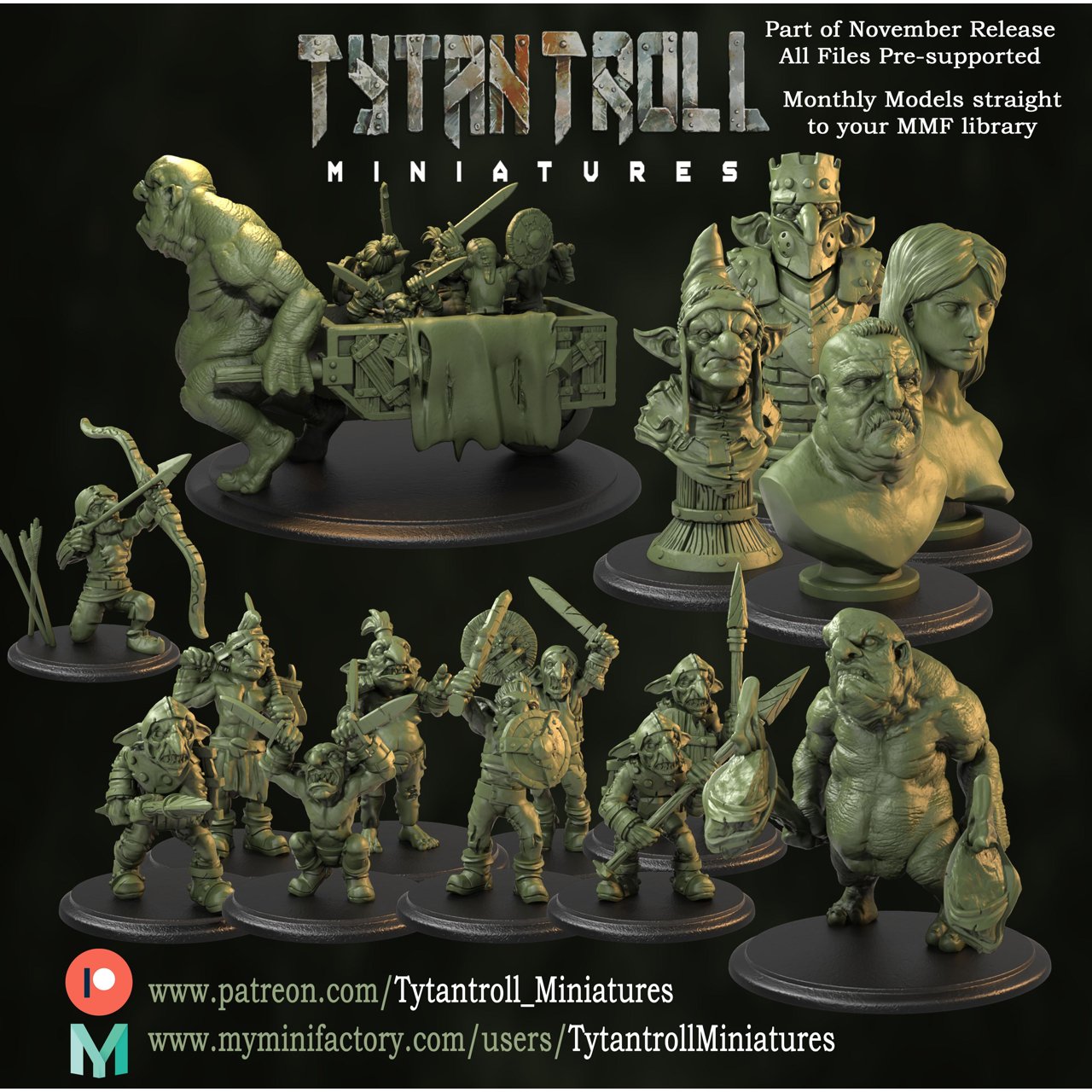 TytanTroll Miniatures November 2020 Tytan Troll Miniatures  MINISTL