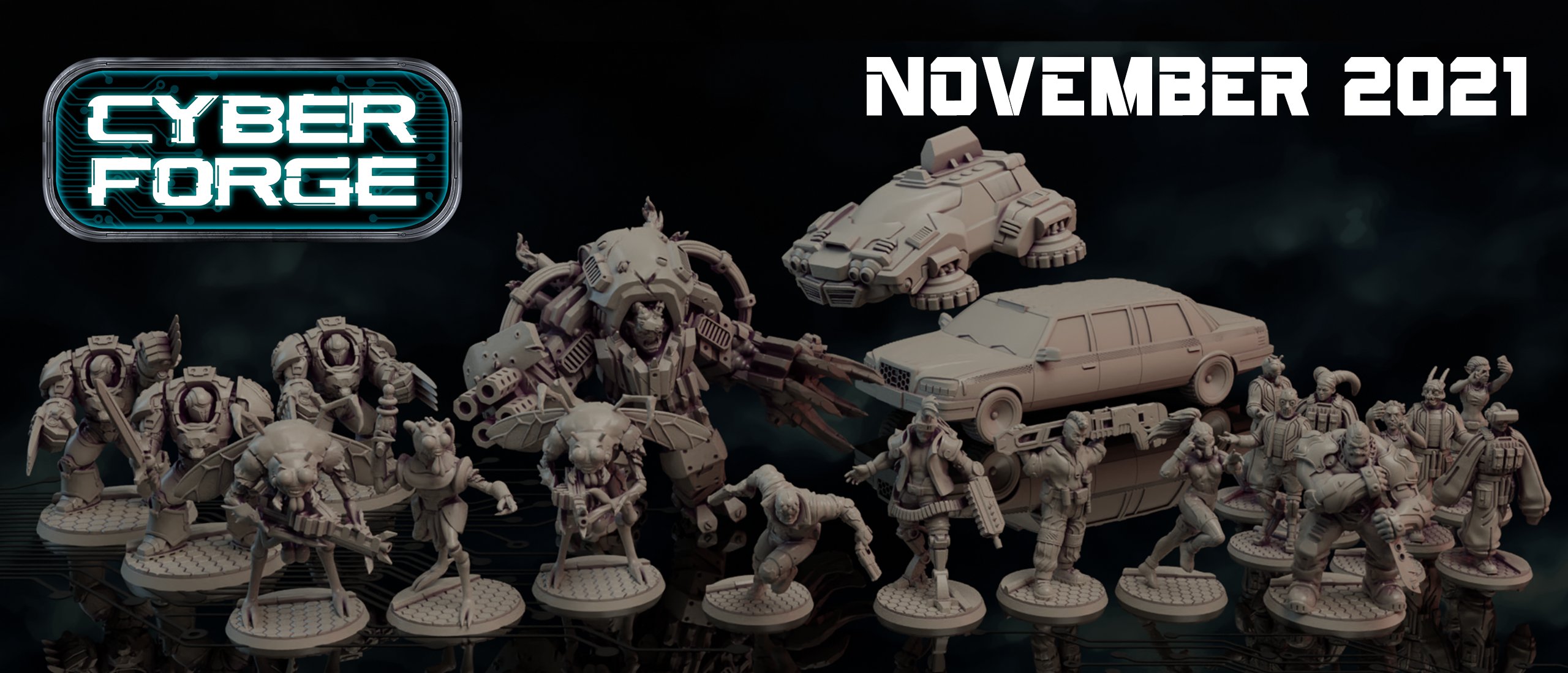 Cyber-Forge Miniatures November 2021 Cyber Forge  MINISTL