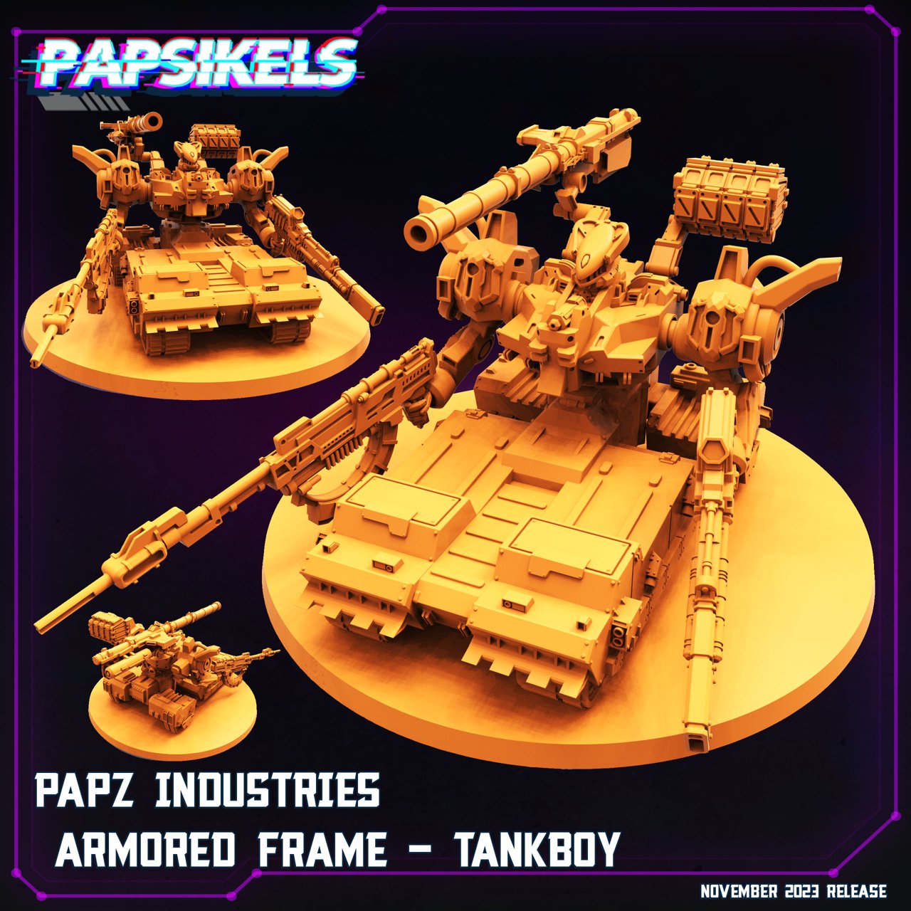 Papsikels Miniatures November 2023 (Cyberpunk) Papsikels  MINISTL 3