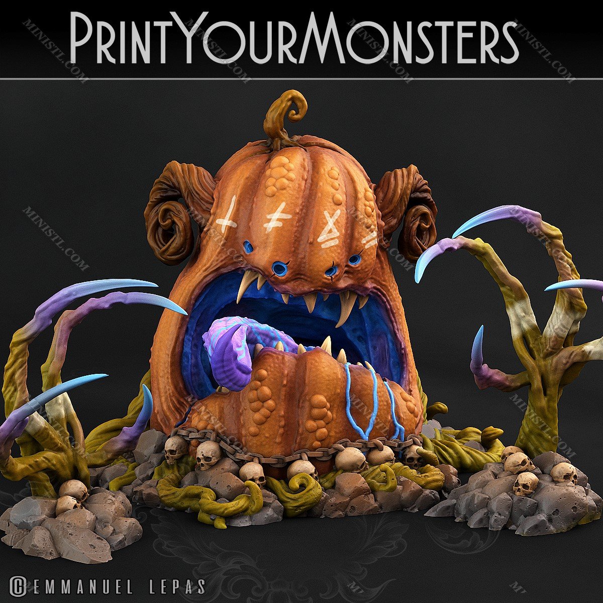 PrintYourMonsters October 2022 (Pumpkins Attack) Print Your Monsters  MINISTL