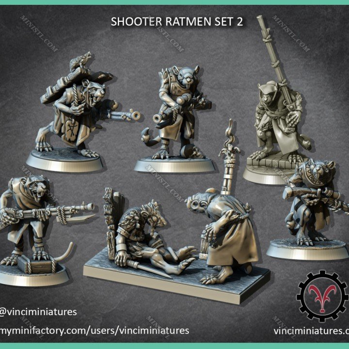 Vinciminiatures October 2022 (Shooter Ratmen) Vinci Miniatures  MINISTL