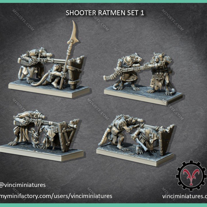 Vinciminiatures October 2022 (Shooter Ratmen) Vinci Miniatures  MINISTL 3