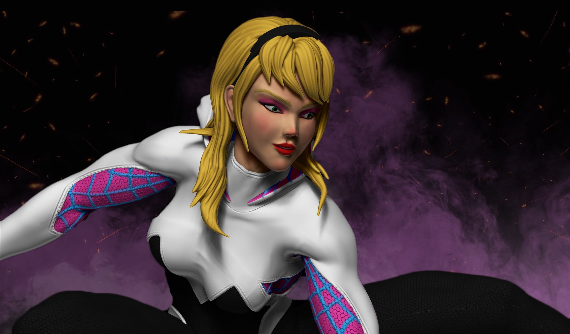 Fan Art Models Spider Gwen from Marvel comics  MINISTL 5