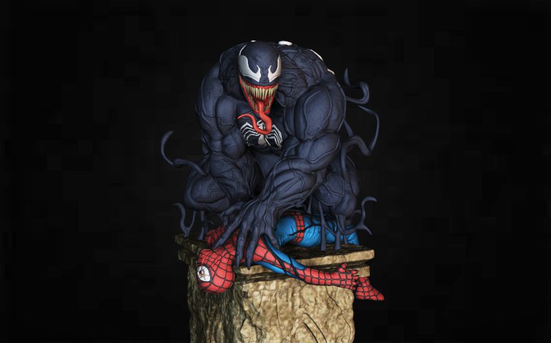 Fan Art Models Spider Man and Venom V2 from Marvel comics  MINISTL 6