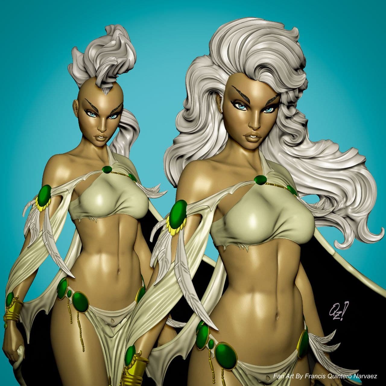 Fan Art Models Starfire and Raven Extra from Dc comics  MINISTL 4