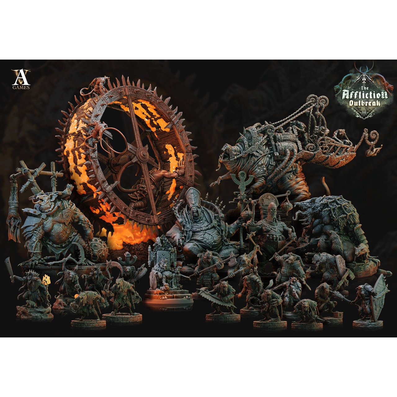 Archvillain Games The Affliction Outbreak Miniatures  MINISTL