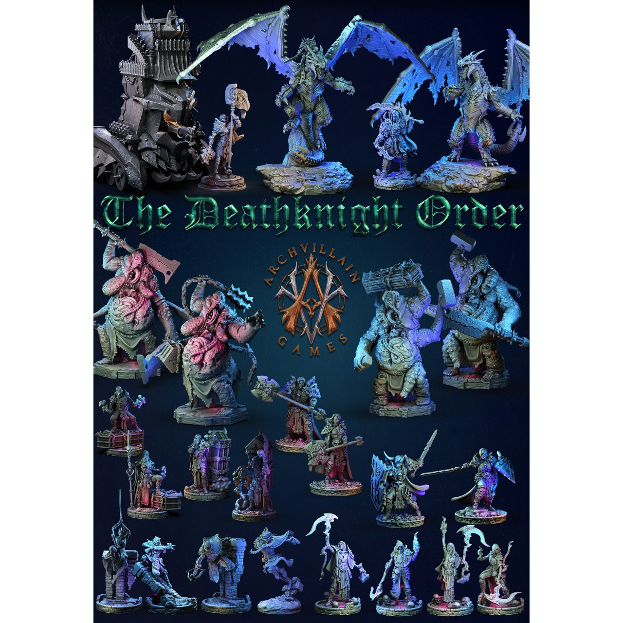 Archvillain Games The Deathknight Order from Archvillain Games Miniatures  MINISTL