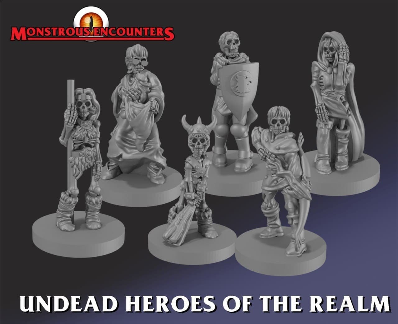 Monstrous Encounters Undead Heroes of the Realm Miniatures  MINISTL