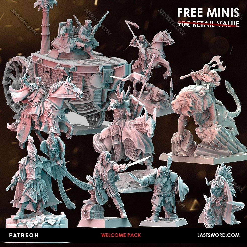 Last Sword Miniatures Welcome Pack Last Sword  MINISTL 18