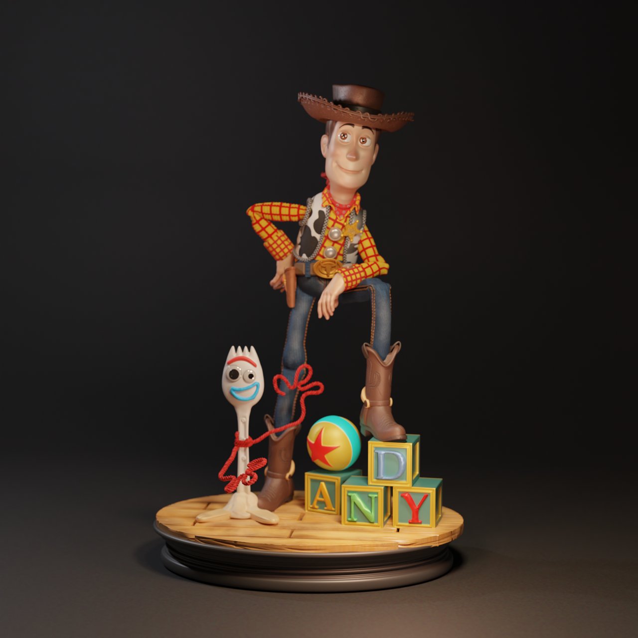 Fan Art Models Woody And Forky  MINISTL 2