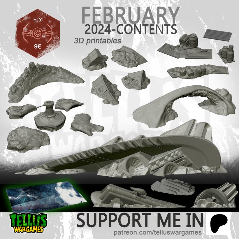 Telluswargames 3D February 2024 Telluswargames 3D  MINISTL 3