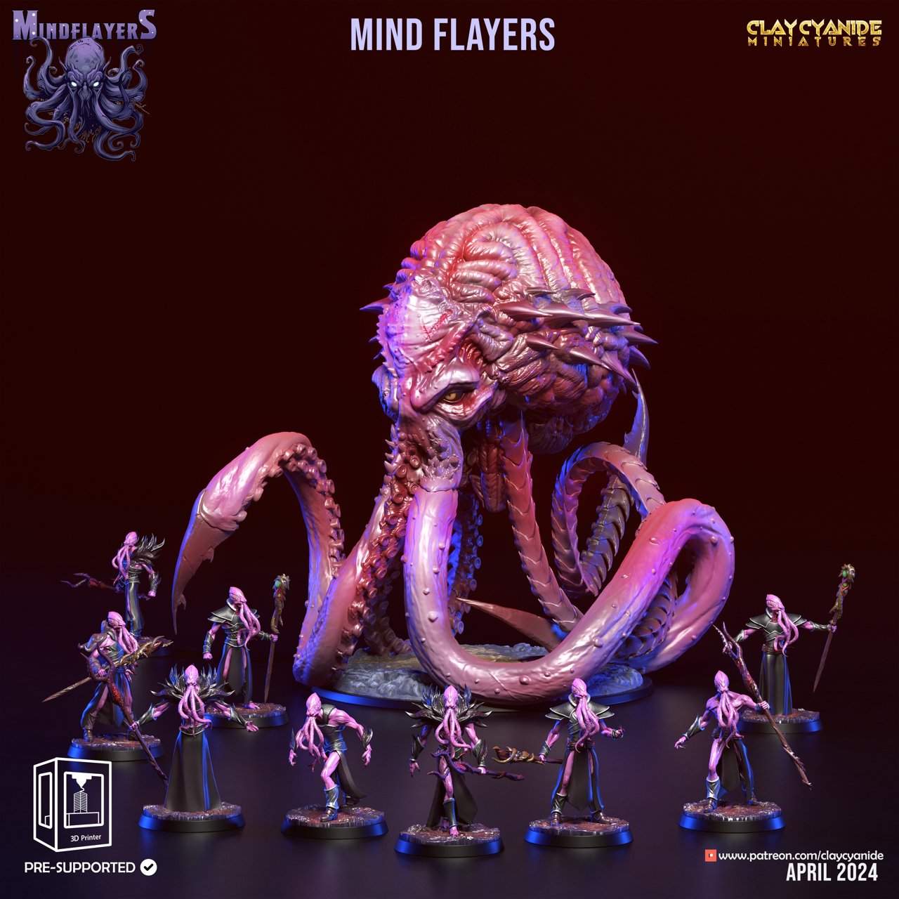 Clay Cyanide Miniatures April 2024 Clay Cyanide Miniatures  MINISTL 3