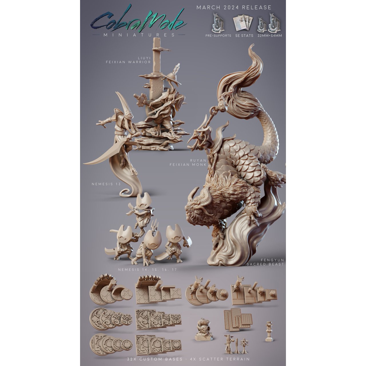 Claymore Miniatures March 2024 Claymore Miniatures  MINISTL 14