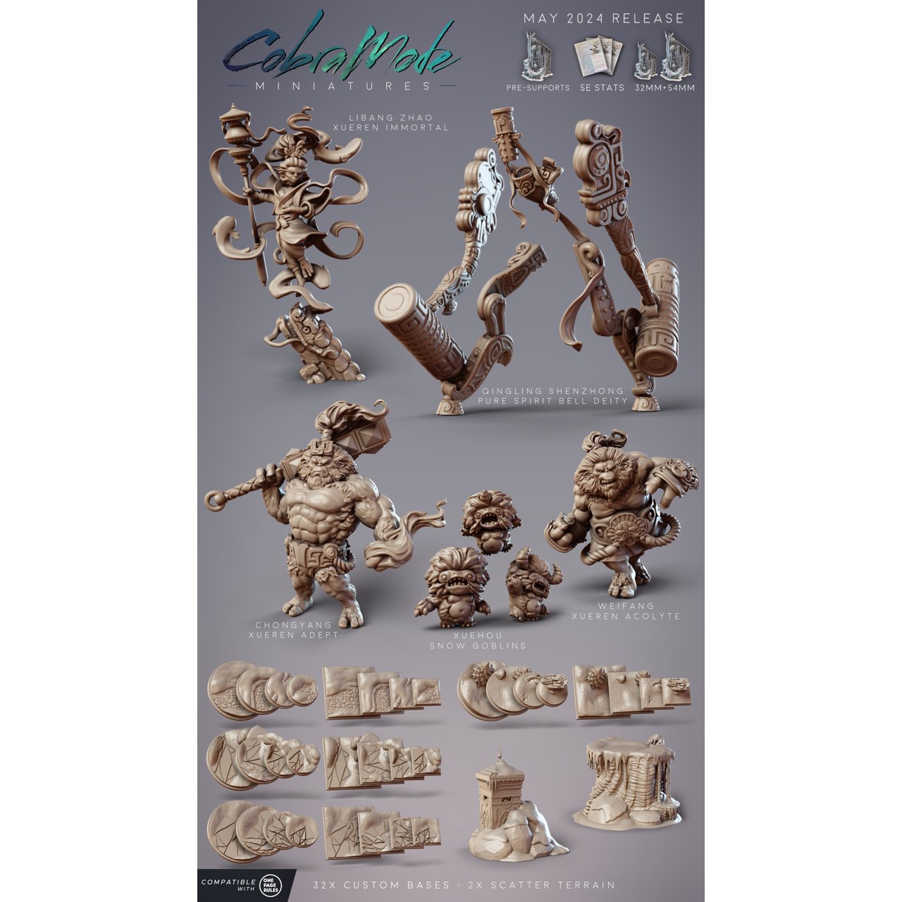 Claymore Miniatures May 2024 Claymore Miniatures  MINISTL 12